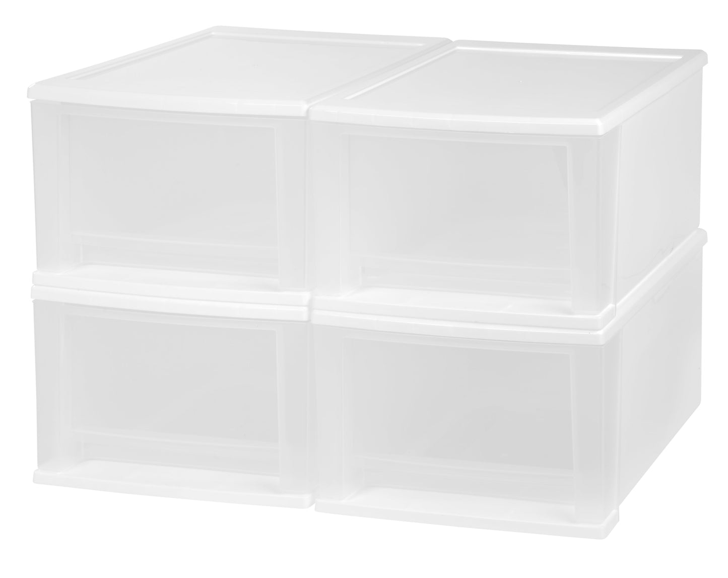 Stacking Storage with Drawer - Nested 4 Pack - 17 QT