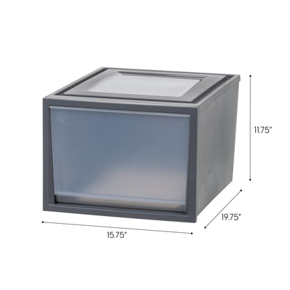 Deep Box Chest Drawer, Black