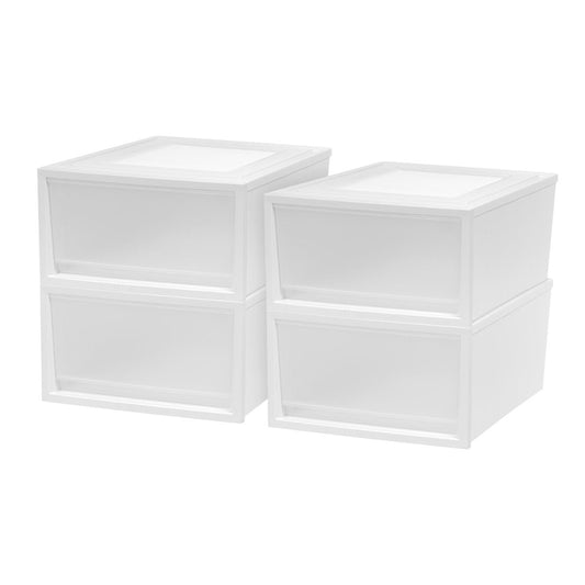 Stacking Storage with Drawer - Nested 4 Pack - 34 QT
